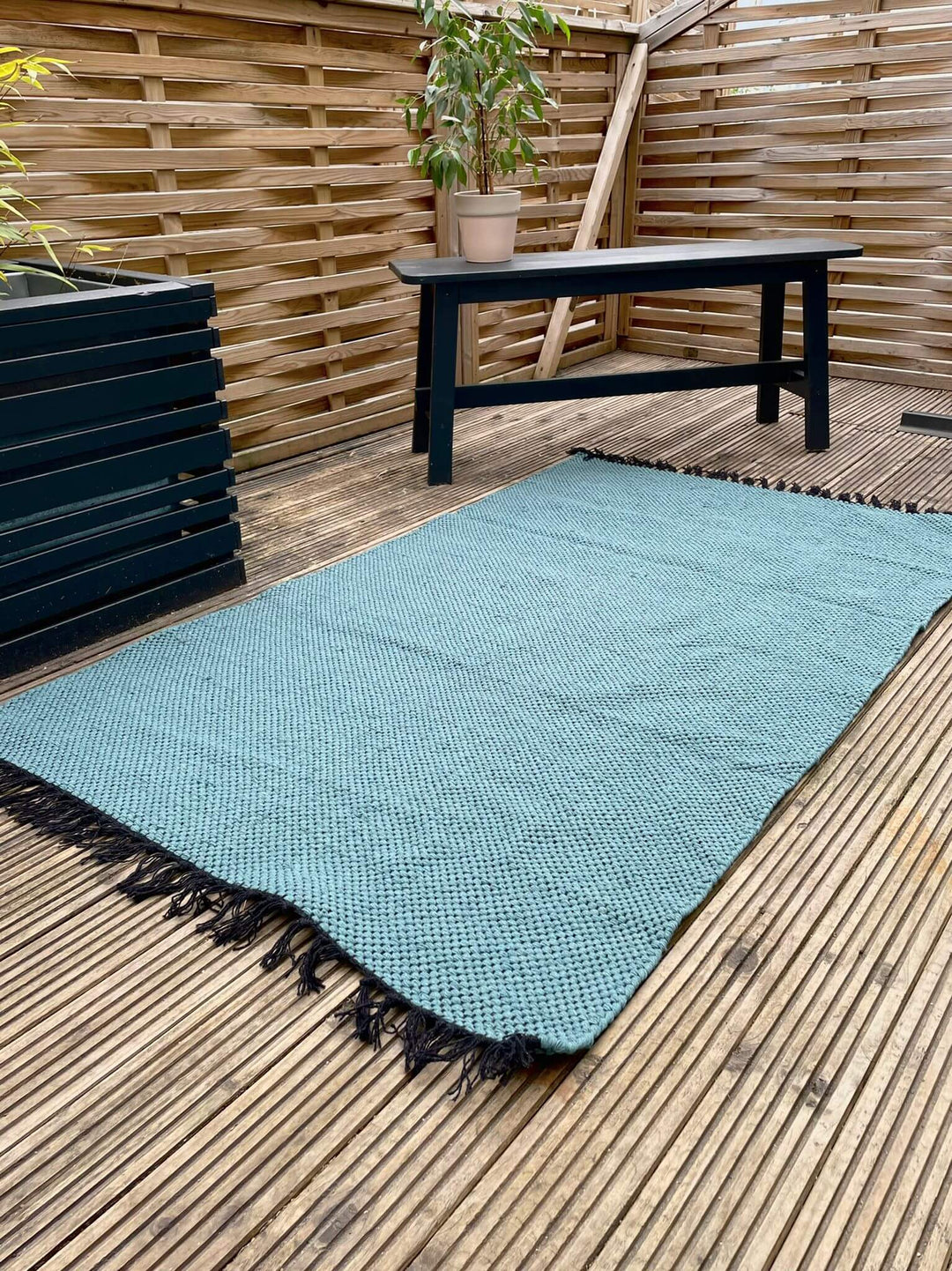 Blue Handwoven Outdoor Rug