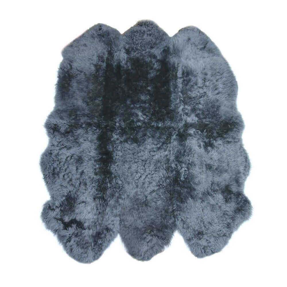 Grey sheepskin rug