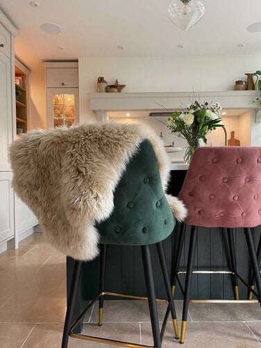Oyster sheepskin in kitchen 