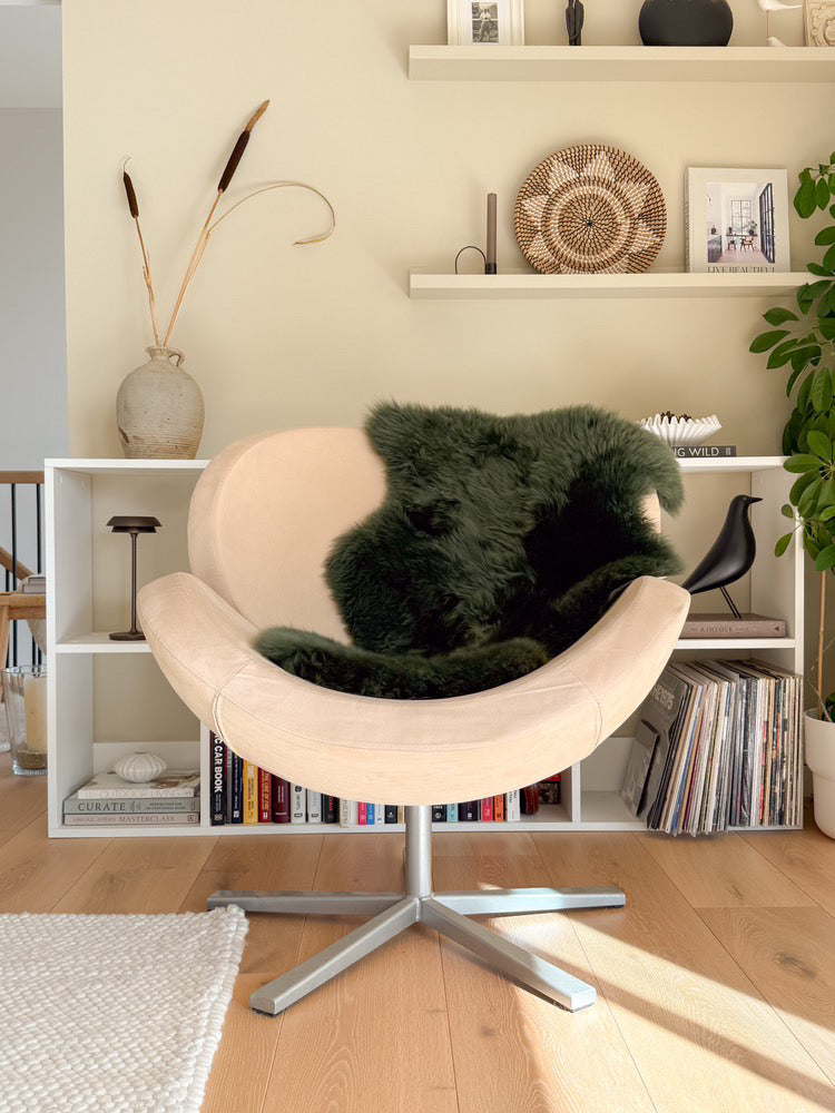 Nordic Green Sheepskin Rug