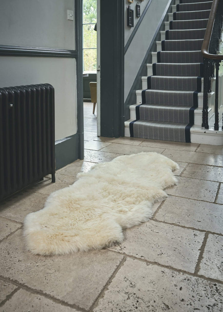 Large Double Sheepskin Rug Ivory
