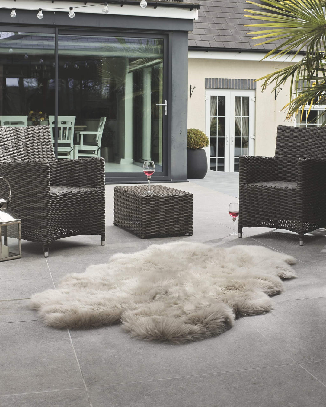 Oversize Oyster Sheepskin Rug – Extra Large Natural Sheepskin for Luxury Nordic Interiors