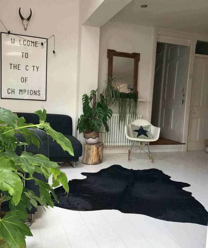 Black Cowhide Rug