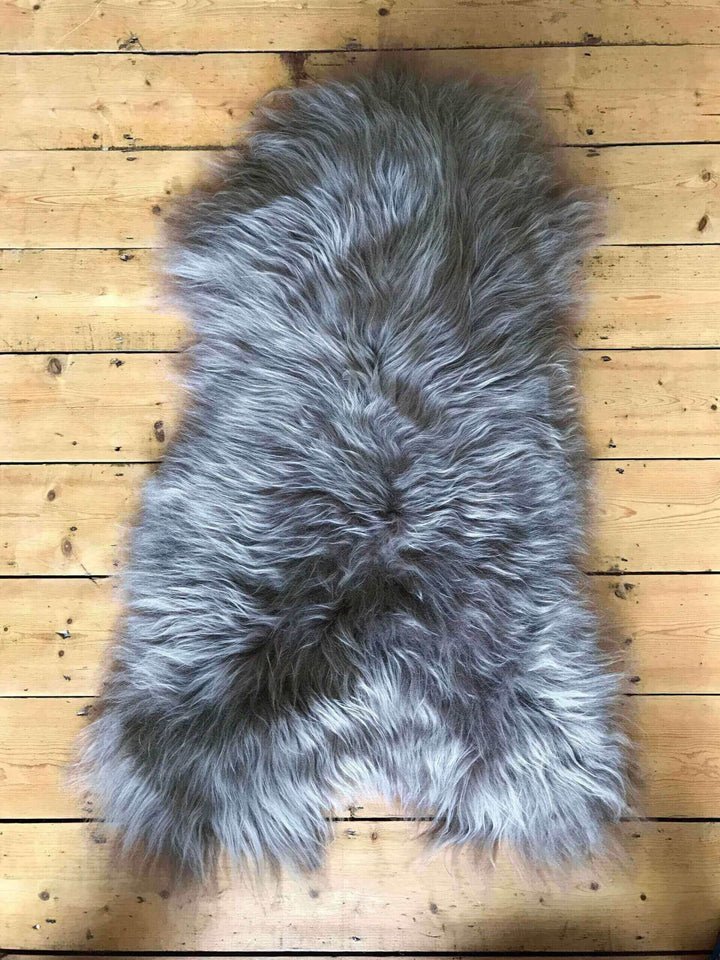 Single Icelandic Sheepskin Rug Grey
