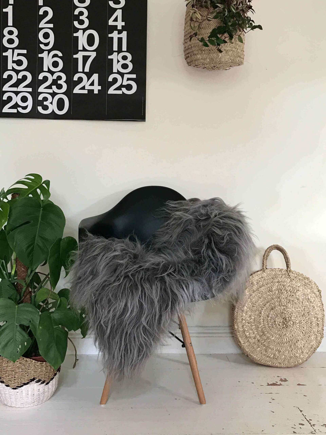 Single Icelandic Sheepskin Rug Grey