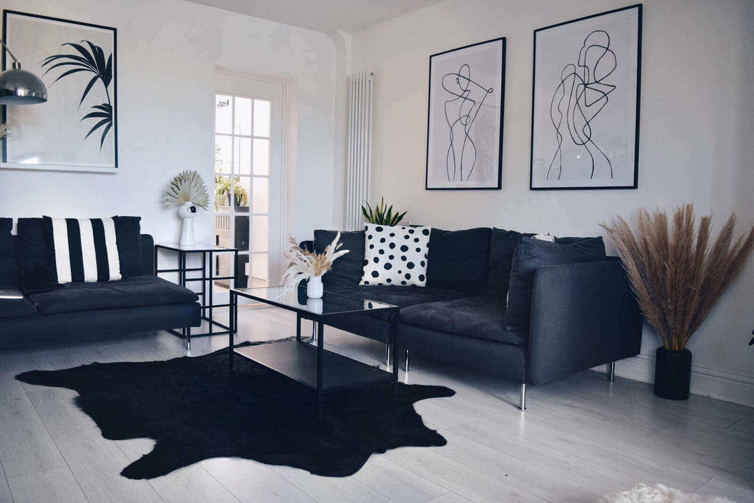 Black Cowhide Rug