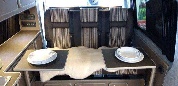 Single XXL Short Wool Sheepskin Outdoor Rug/ Throw/ Chair/ Seat Cover For Camper Vans/ Motor Homes/ Caravans And Camping