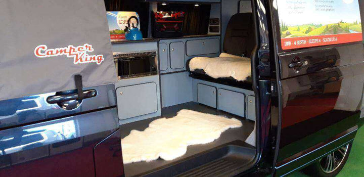 Single XXL Short Wool Sheepskin Outdoor Rug/ Throw/ Chair/ Seat Cover For Camper Vans/ Motor Homes/ Caravans And Camping