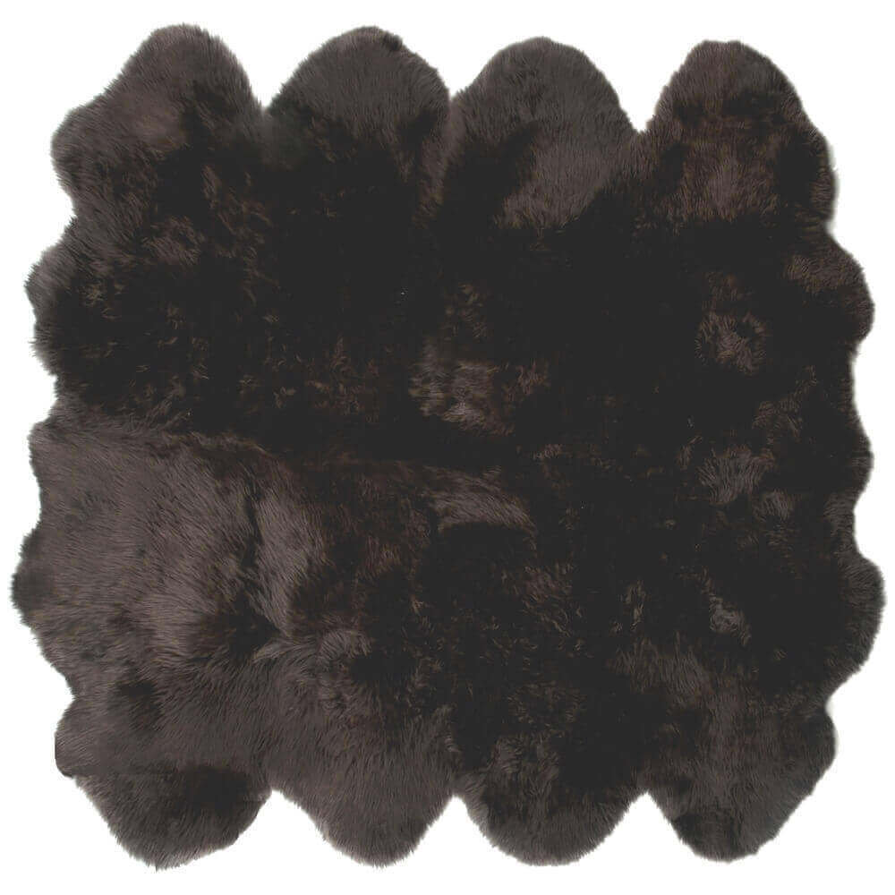 extra large brown ocot sheepskin rug 